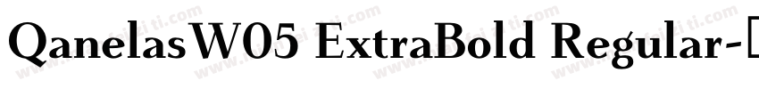 QanelasW05 ExtraBold Regular字体转换
